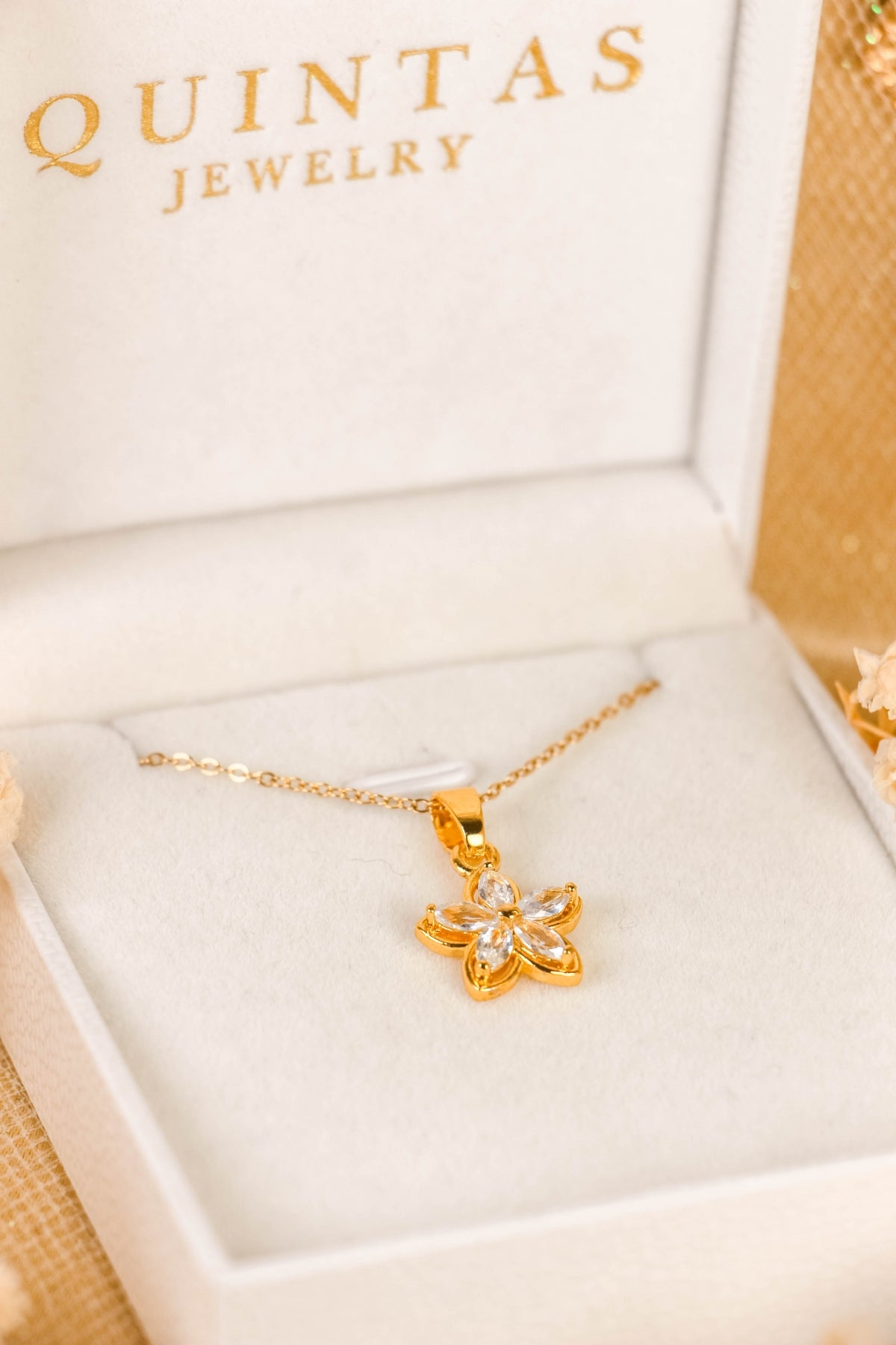 Avery Golden Flower Necklace