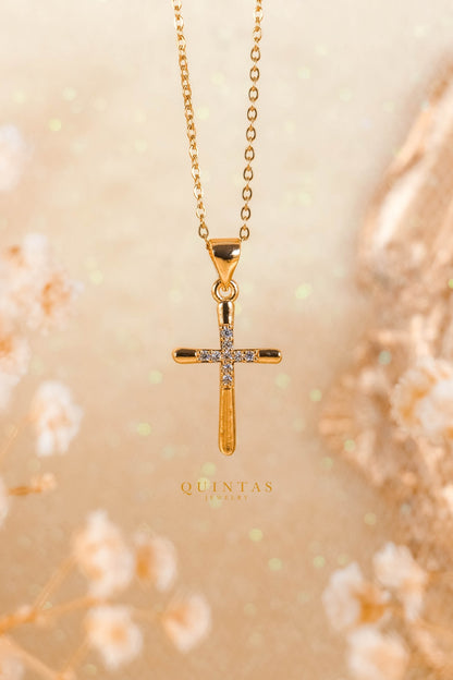 Studded Cross Necklace