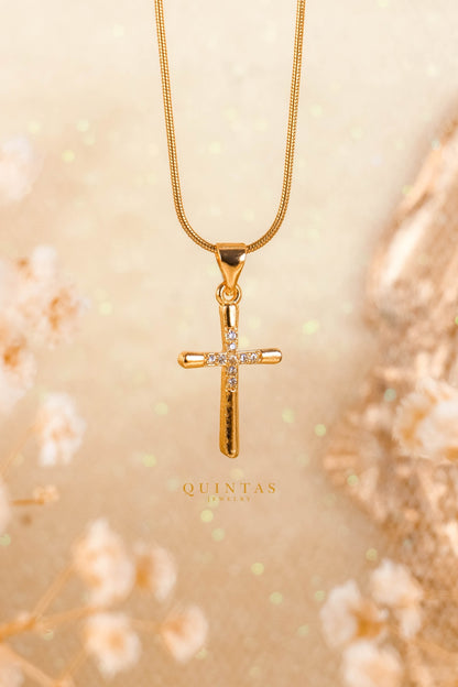 Studded Cross Necklace