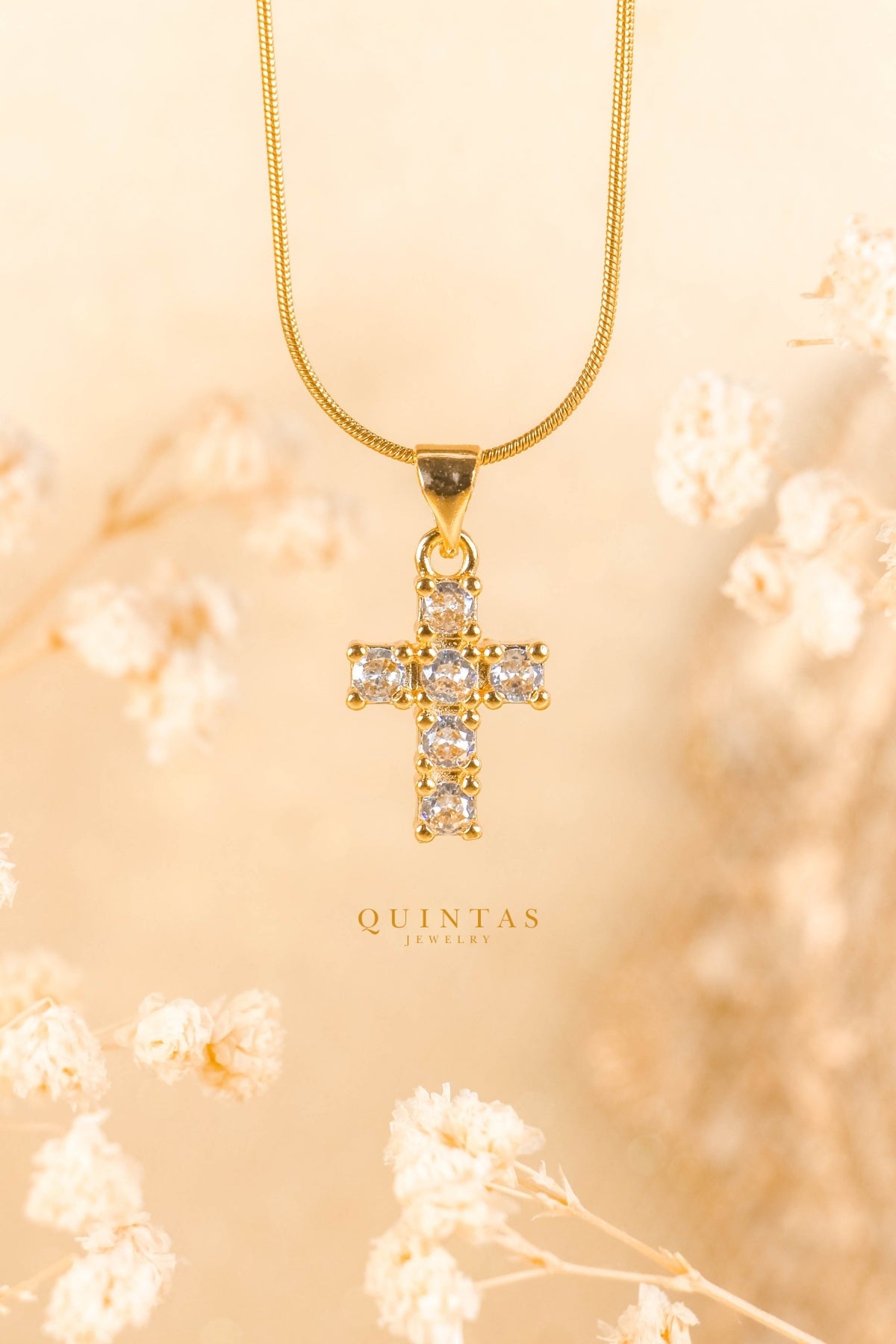 Sparkling Iced Cross Necklace