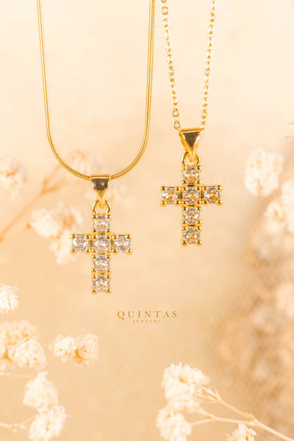 Sparkling Iced Cross Necklace