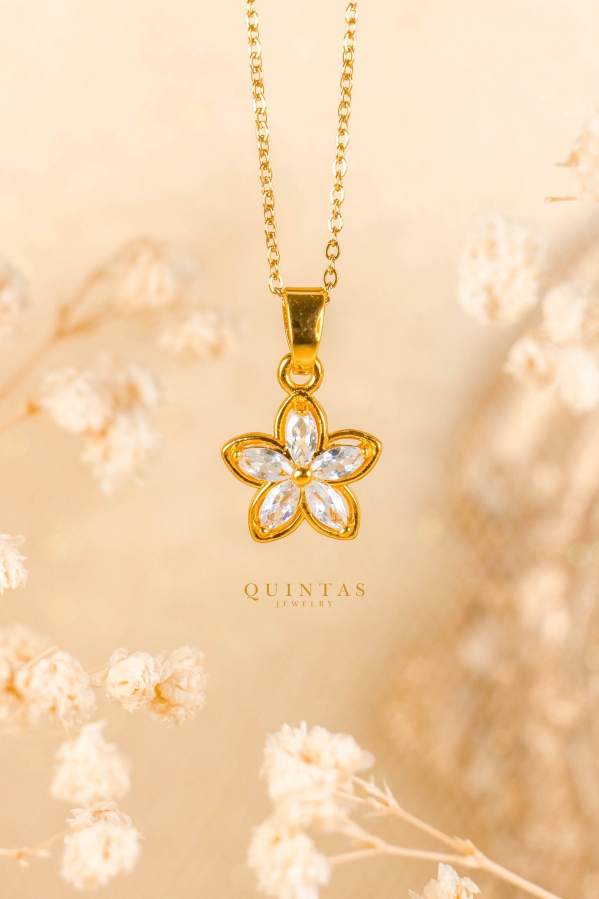 Avery Golden Flower Necklace