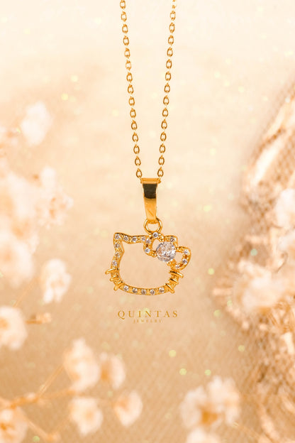 925 Sterling Silver Moissanite Crown Hello Kitty Pendant 14k White Gold  Plated | eBay
