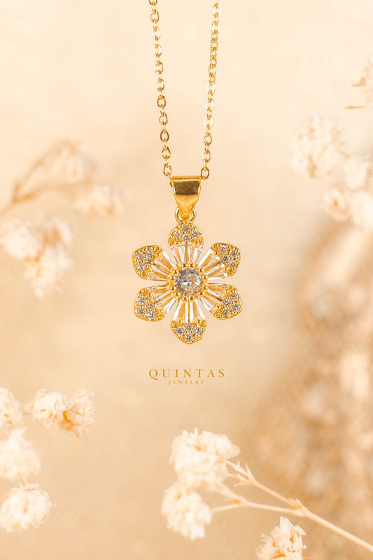 Solara Flower Sun Necklace