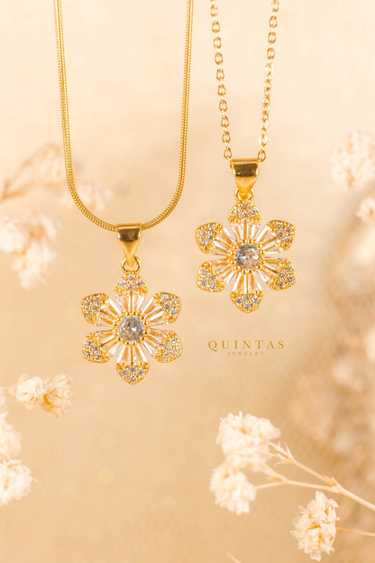 Solara Flower Sun Necklace