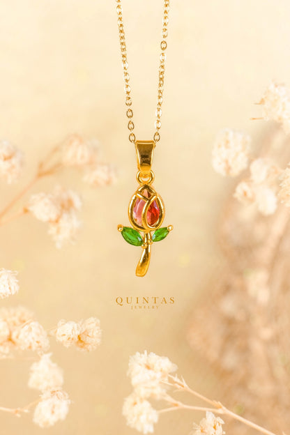 Aurielle Colored Tulip Necklace