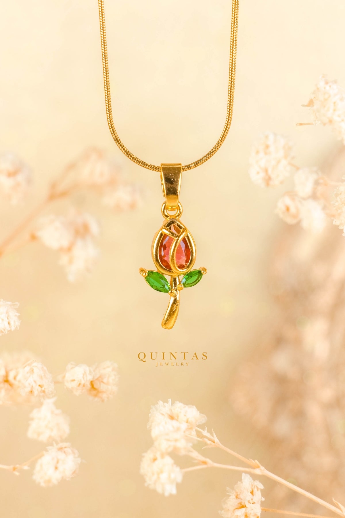 Aurielle Colored Tulip Necklace