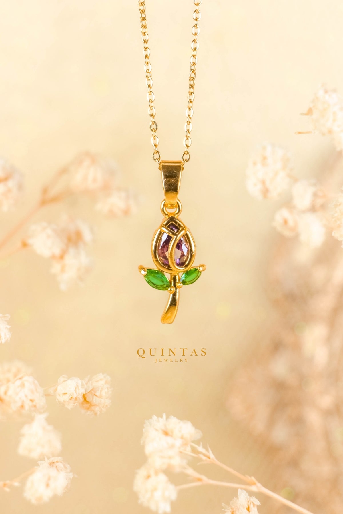 Aurielle Colored Tulip Necklace