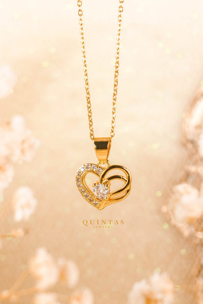 Francine Diamond Heart Necklace