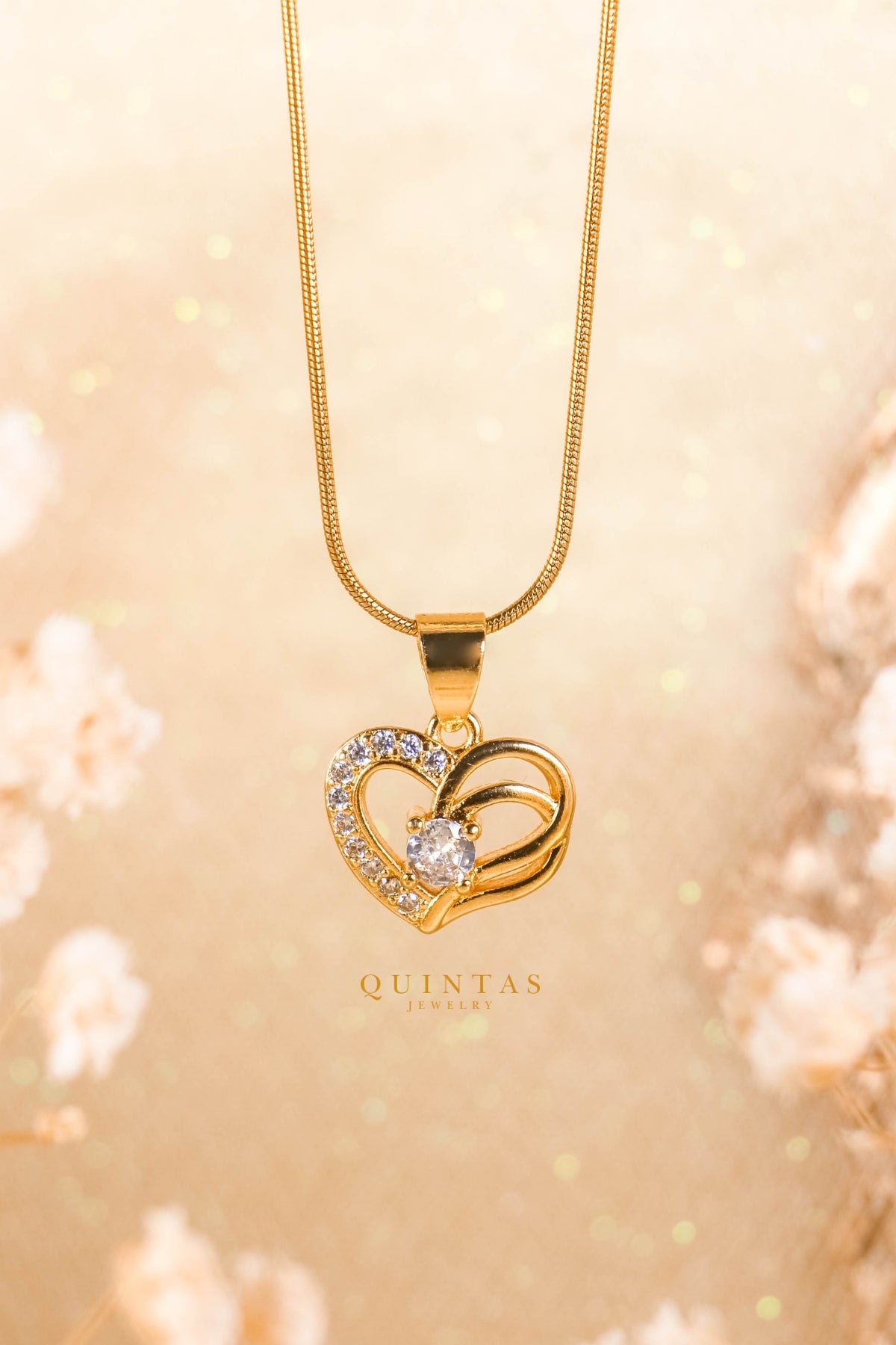 Francine Diamond Heart Necklace
