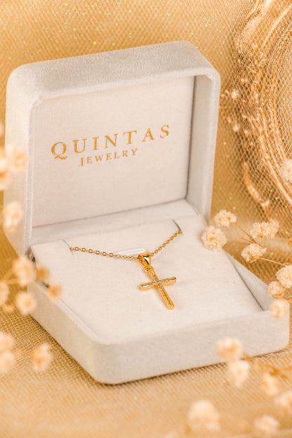 Studded Cross Necklace