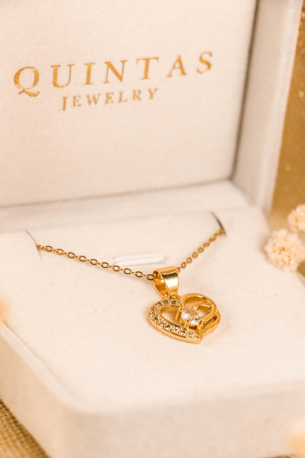 Francine Diamond Heart Necklace