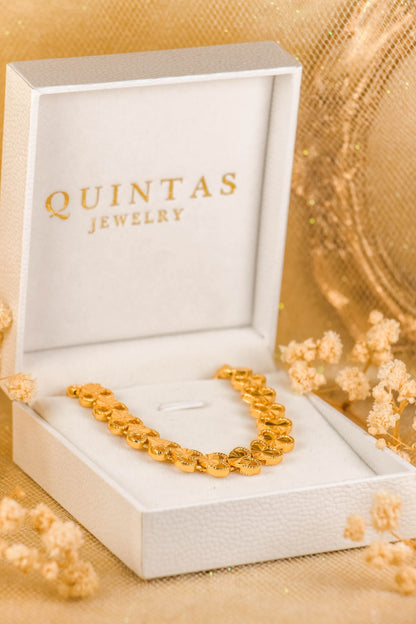 Kayla Golden Hearts Bracelet