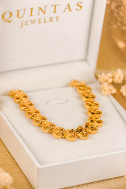 Kayla Golden Hearts Bracelet