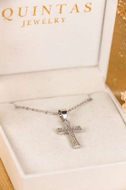 Lucent Cross Silver Necklace