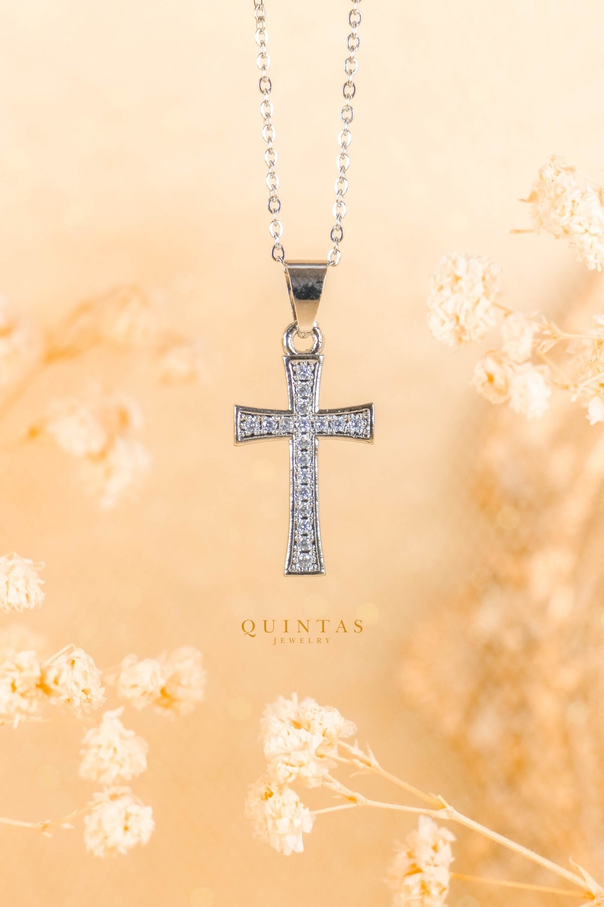 Lucent Cross Silver Necklace