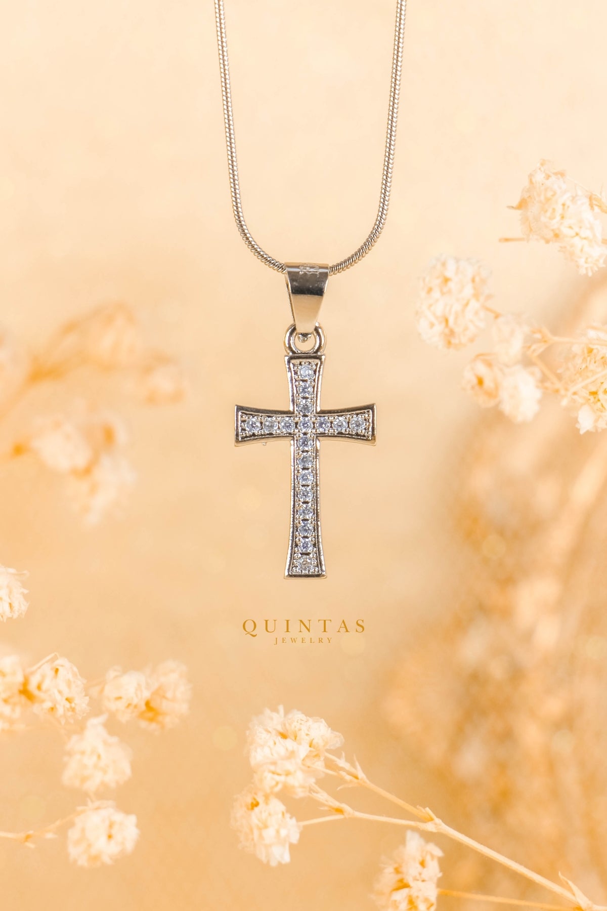 Lucent Cross Silver Necklace