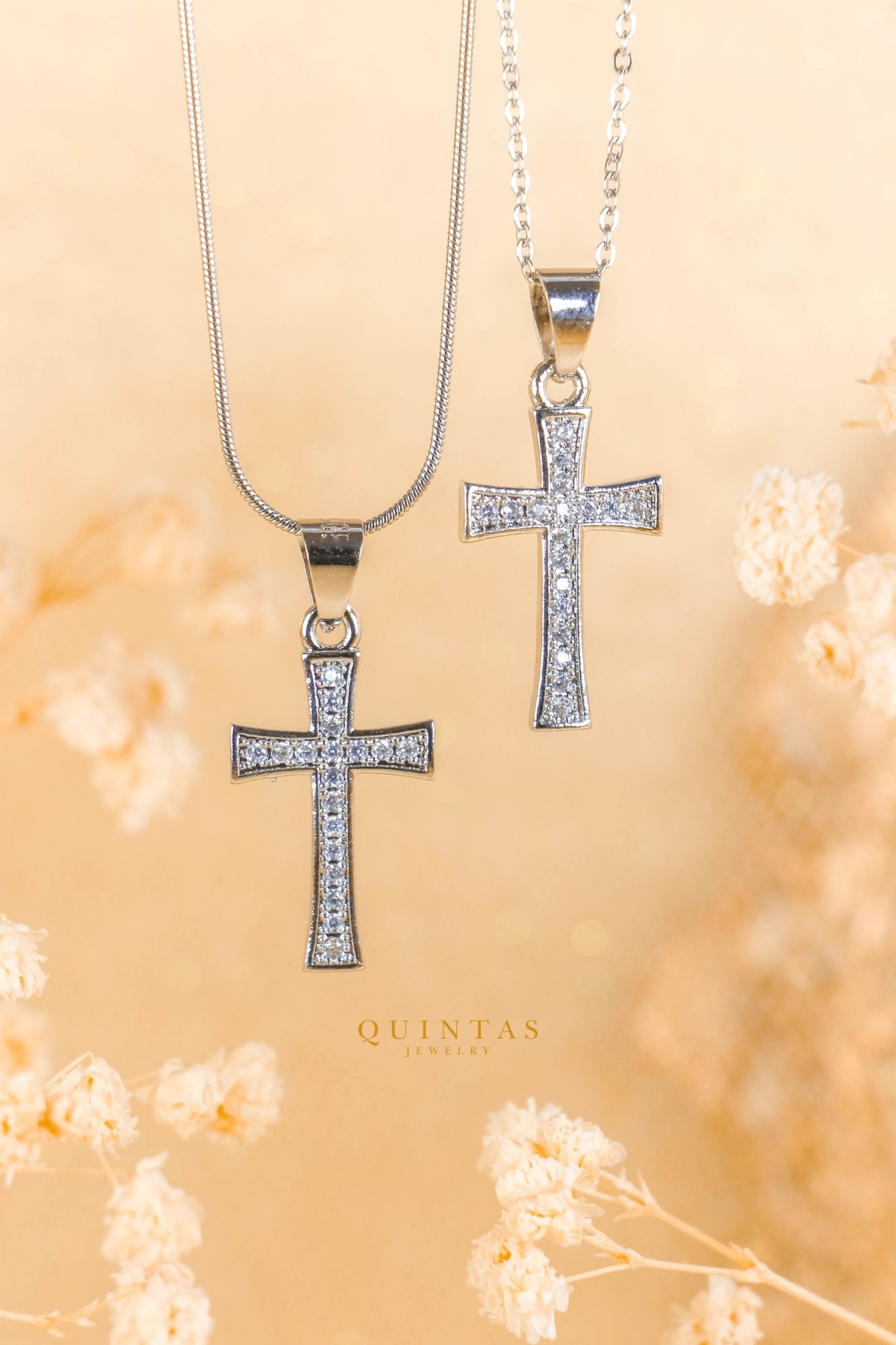 Lucent Cross Silver Necklace