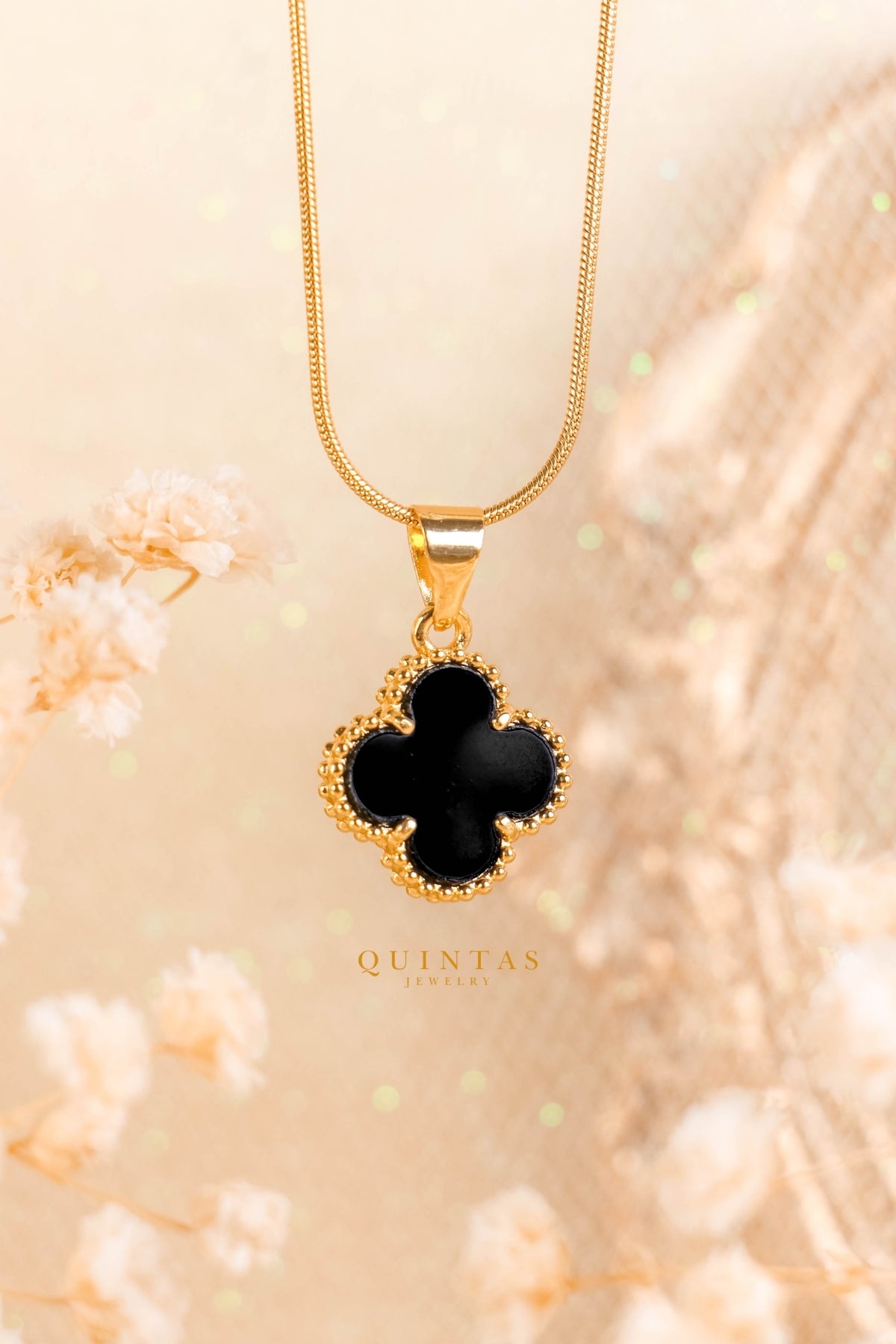 Necklace - Diamond Four Leaf Clover - Shanti Jewels