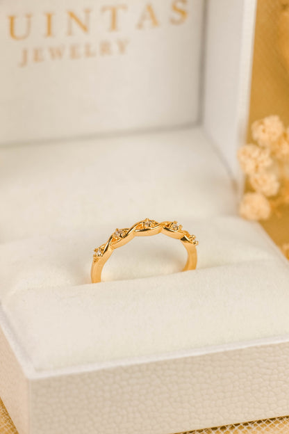 Elise Twisted Vine Ring (Adjustable)