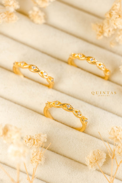 Elise Twisted Vine Ring (Adjustable)