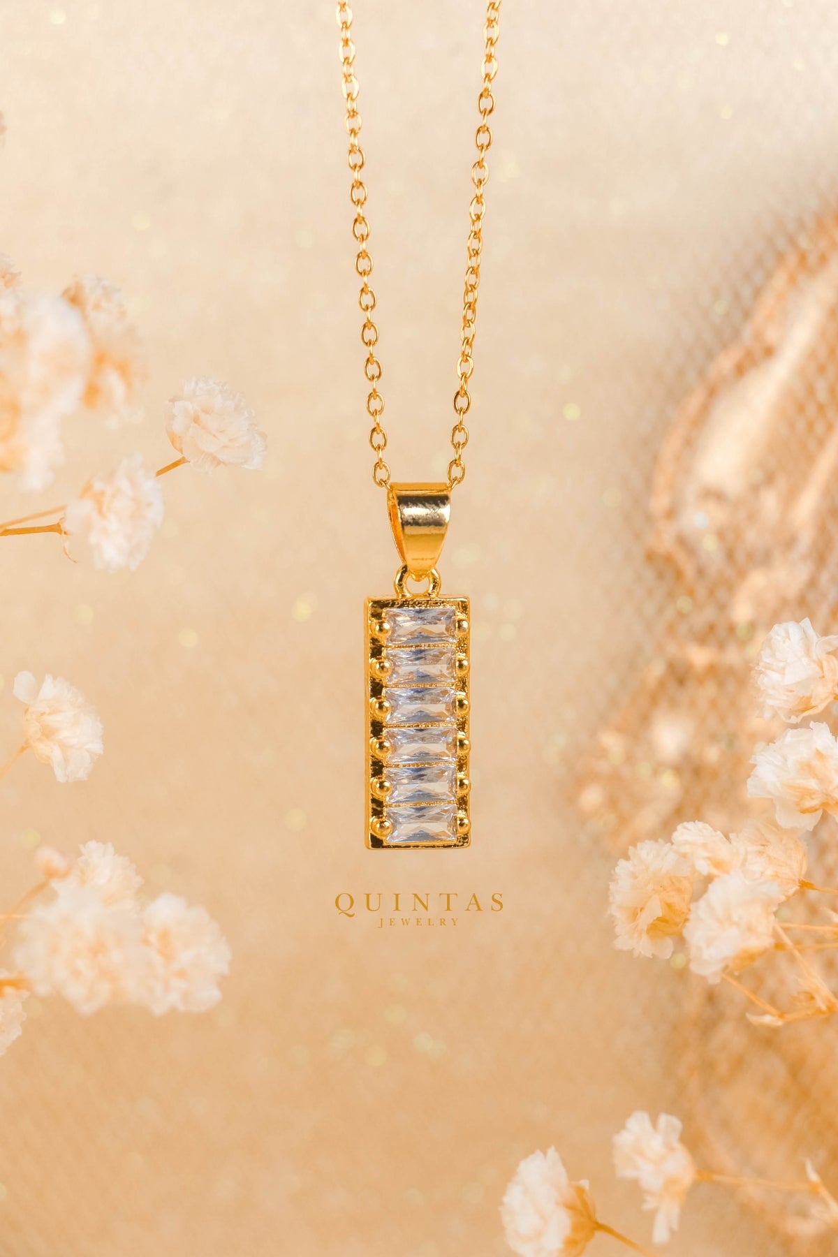 Classic Baguette Diamonds Necklace