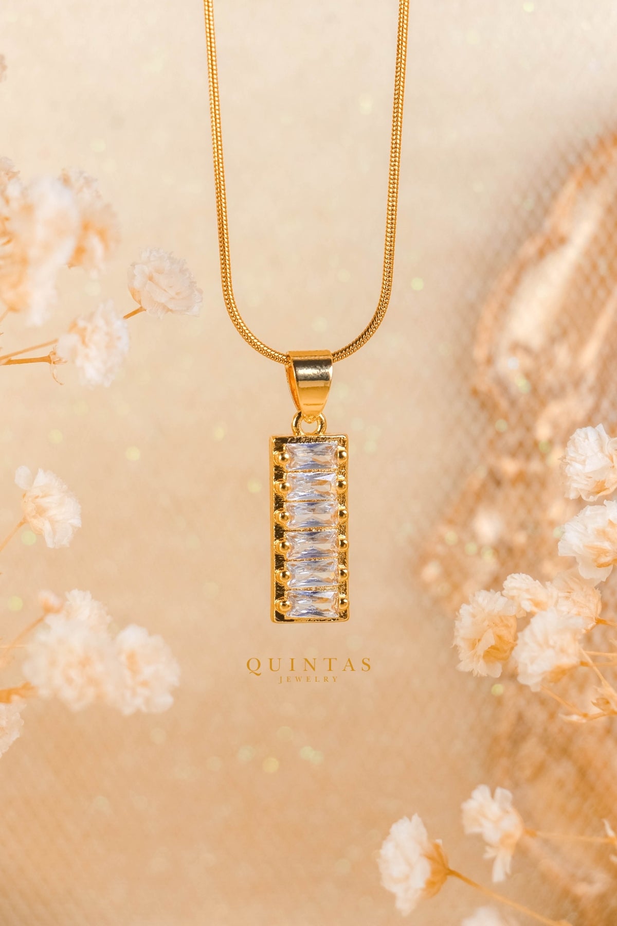 Classic Baguette Diamonds Necklace