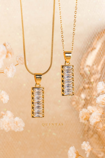 Classic Baguette Diamonds Necklace