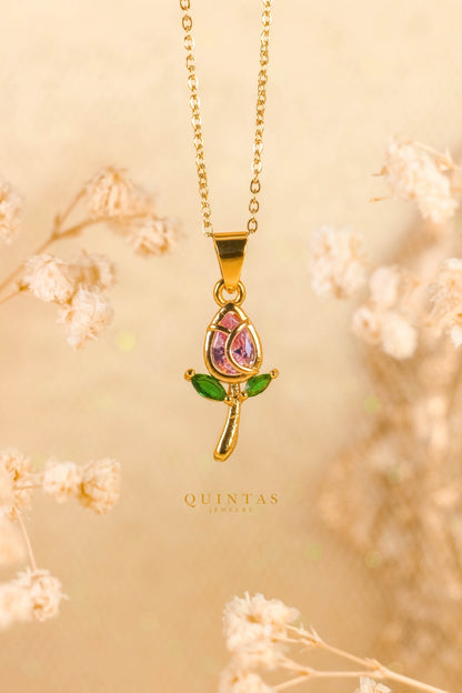 Aurielle Colored Tulip Necklace