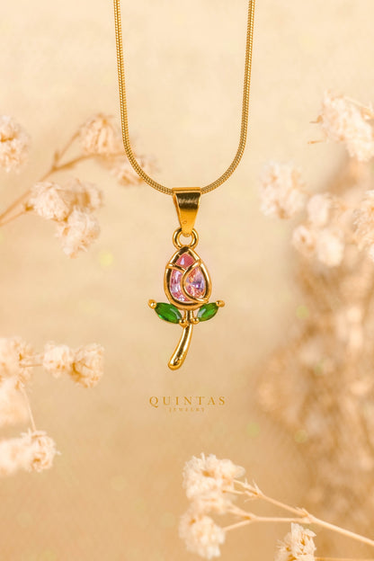 Aurielle Colored Tulip Necklace