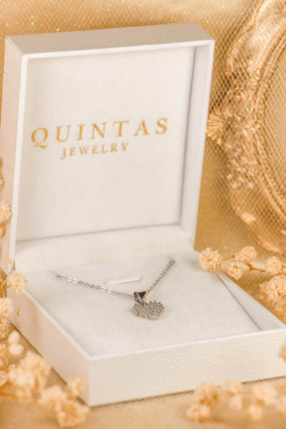 Zirconia Heart Silver Necklace