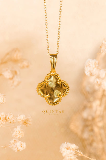 Gold Clover Shell Necklace