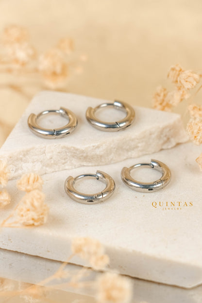 Classic Hoop Silver Earrings