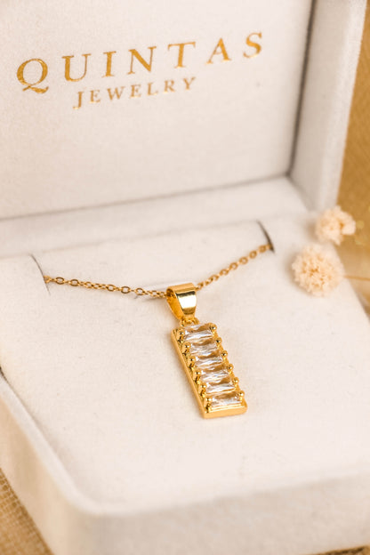 Classic Baguette Diamonds Necklace