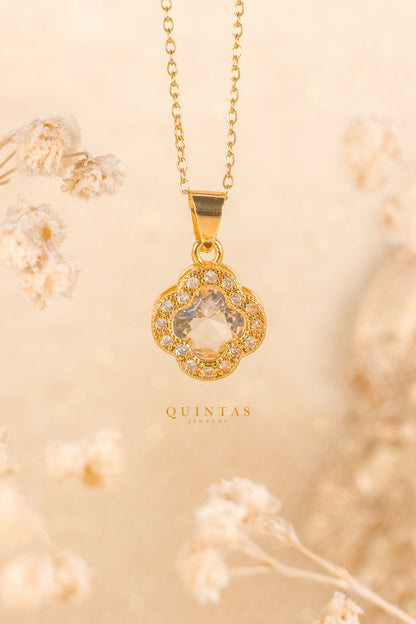 Glass Clover Necklace