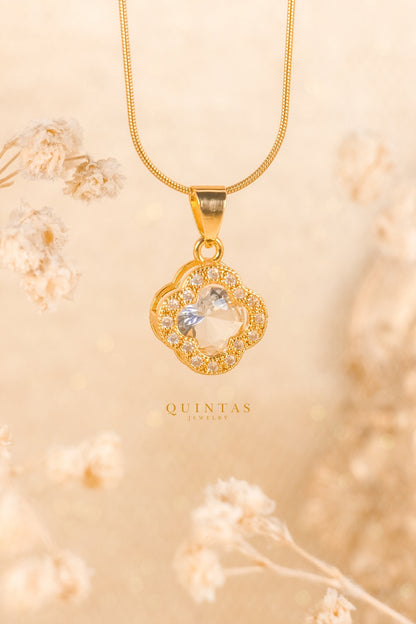 Glass Clover Necklace