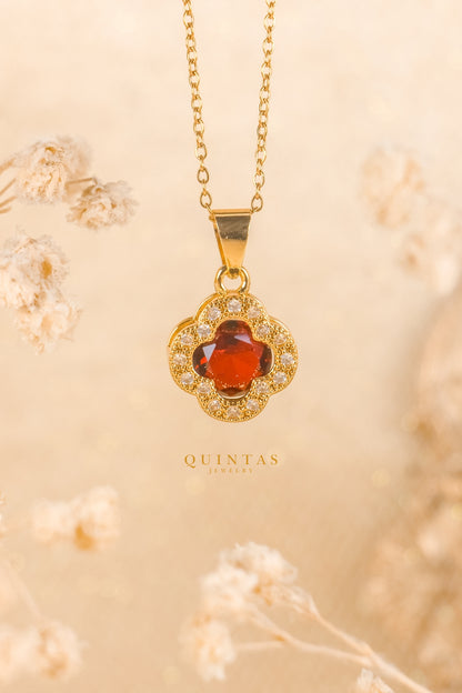 Glass Clover Necklace