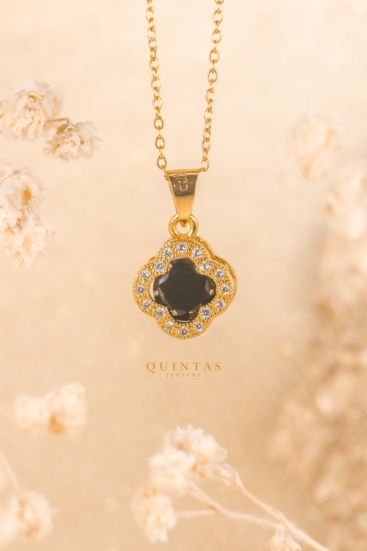 Glass Clover Necklace