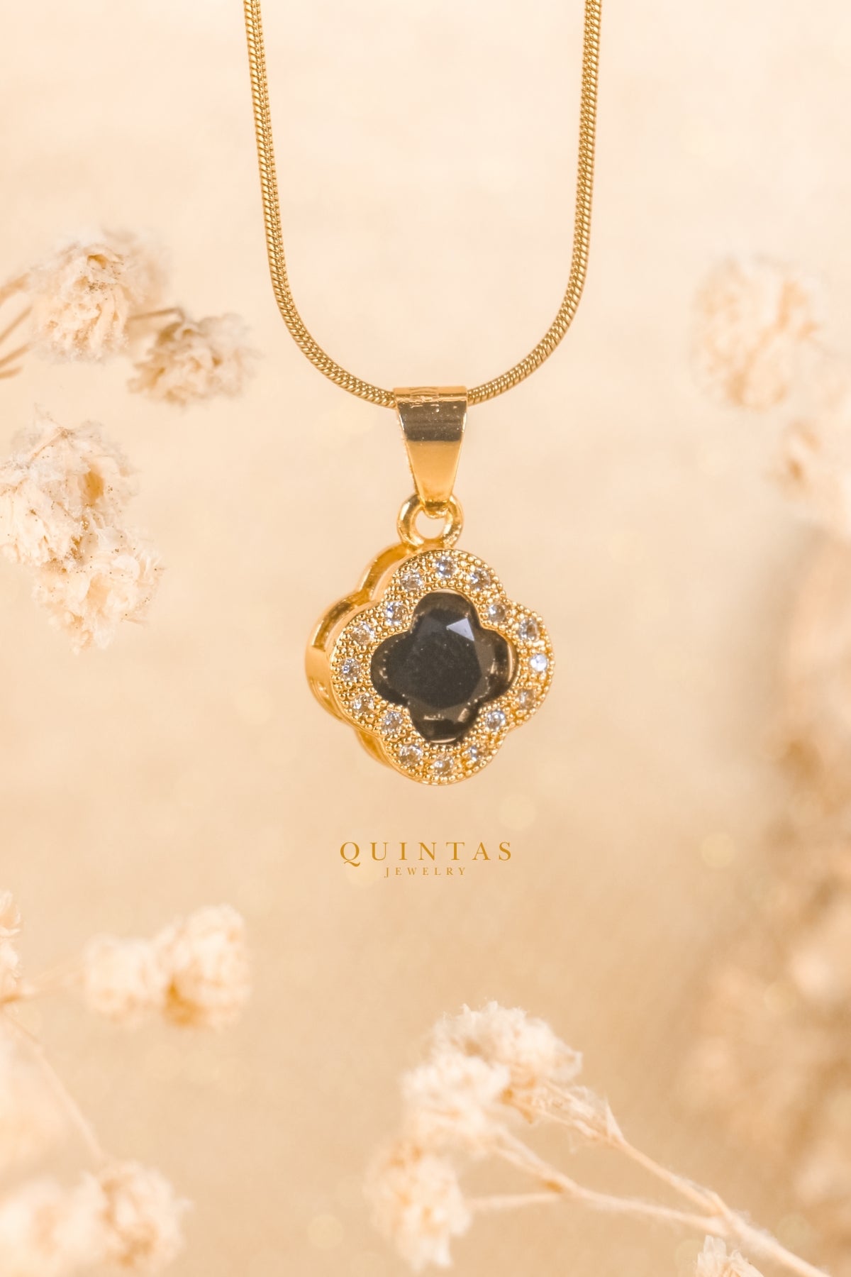 Glass Clover Necklace