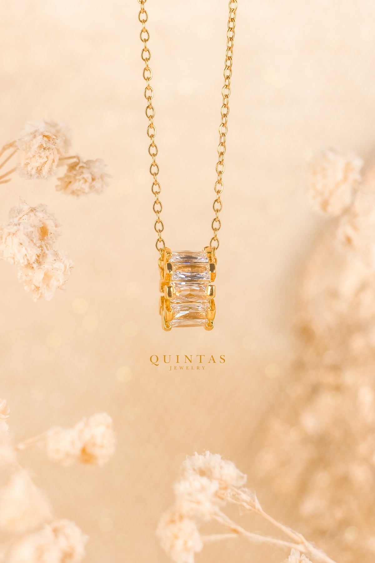 Ophelia Glass Barrel Necklace