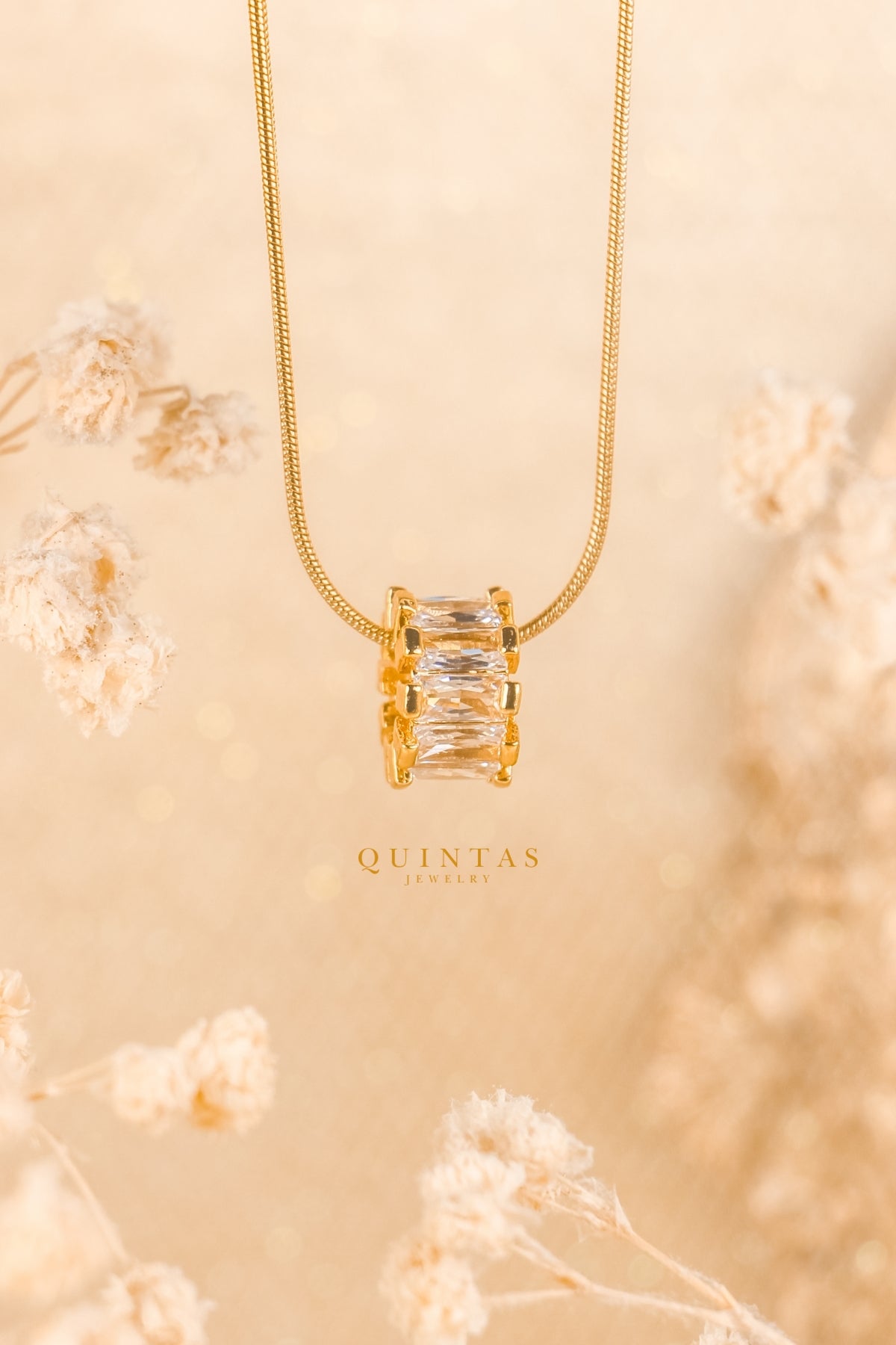 Ophelia Glass Barrel Necklace