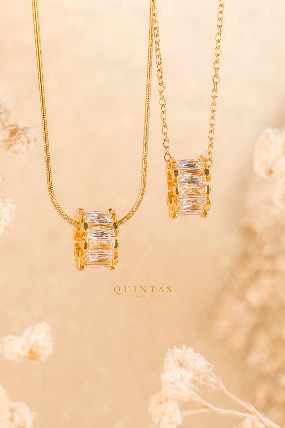 Ophelia Glass Barrel Necklace