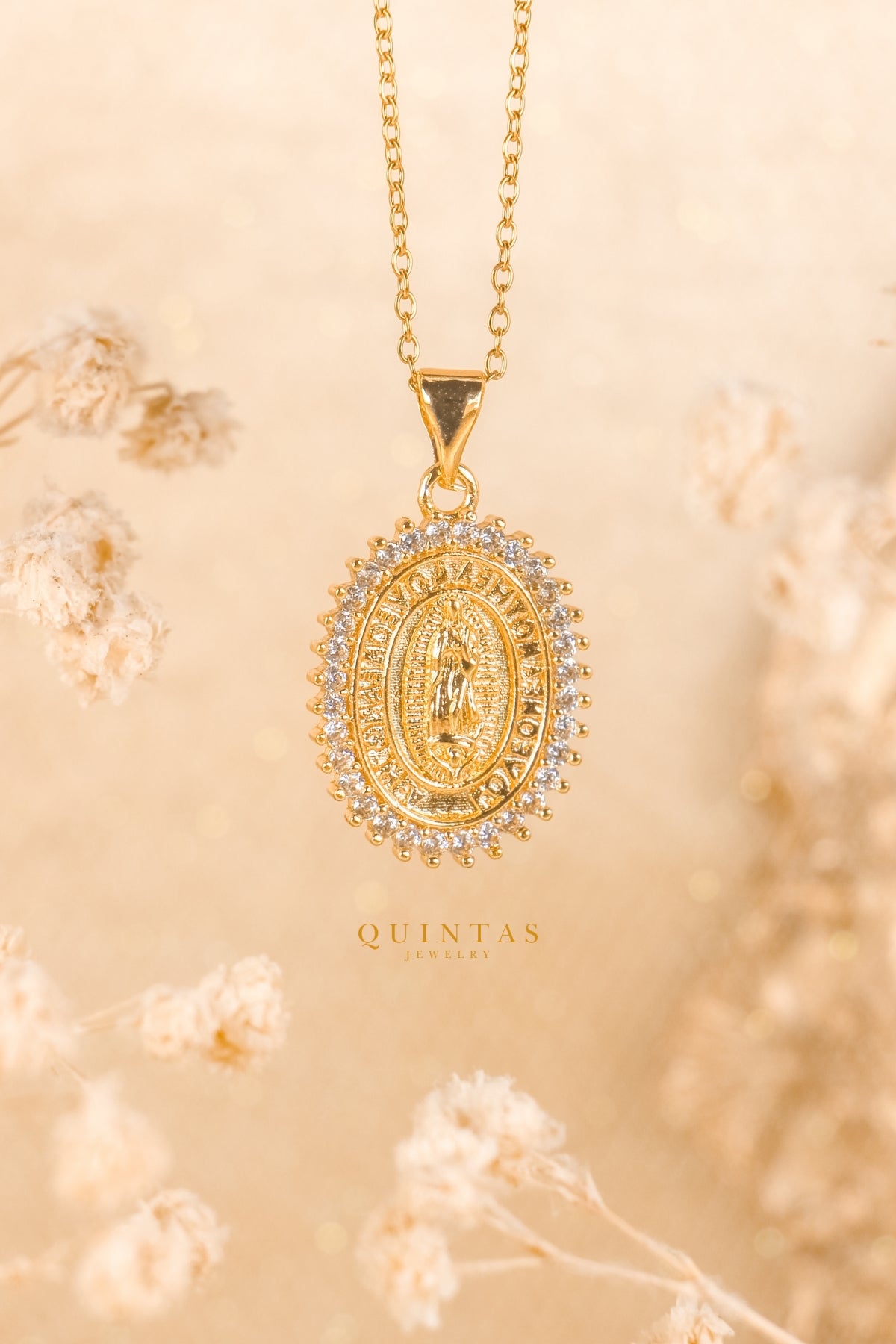 Sacred Mary Medallion Necklace