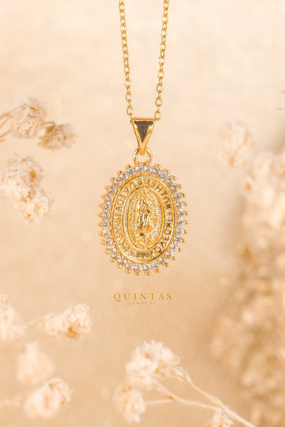 Sacred Mary Medallion Necklace
