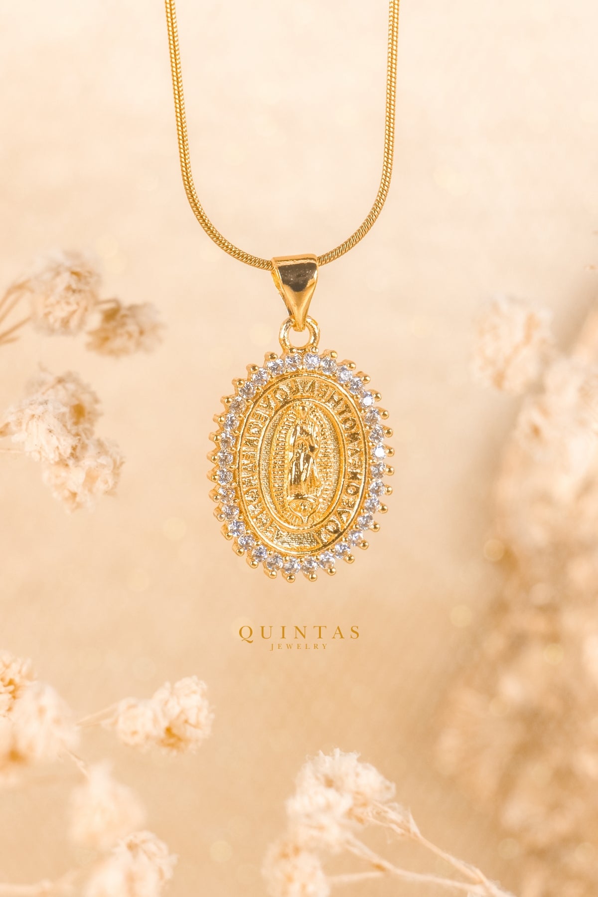 Sacred Mary Medallion Necklace