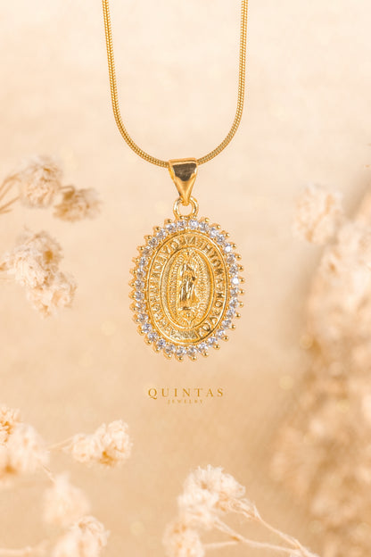 Sacred Mary Medallion Necklace