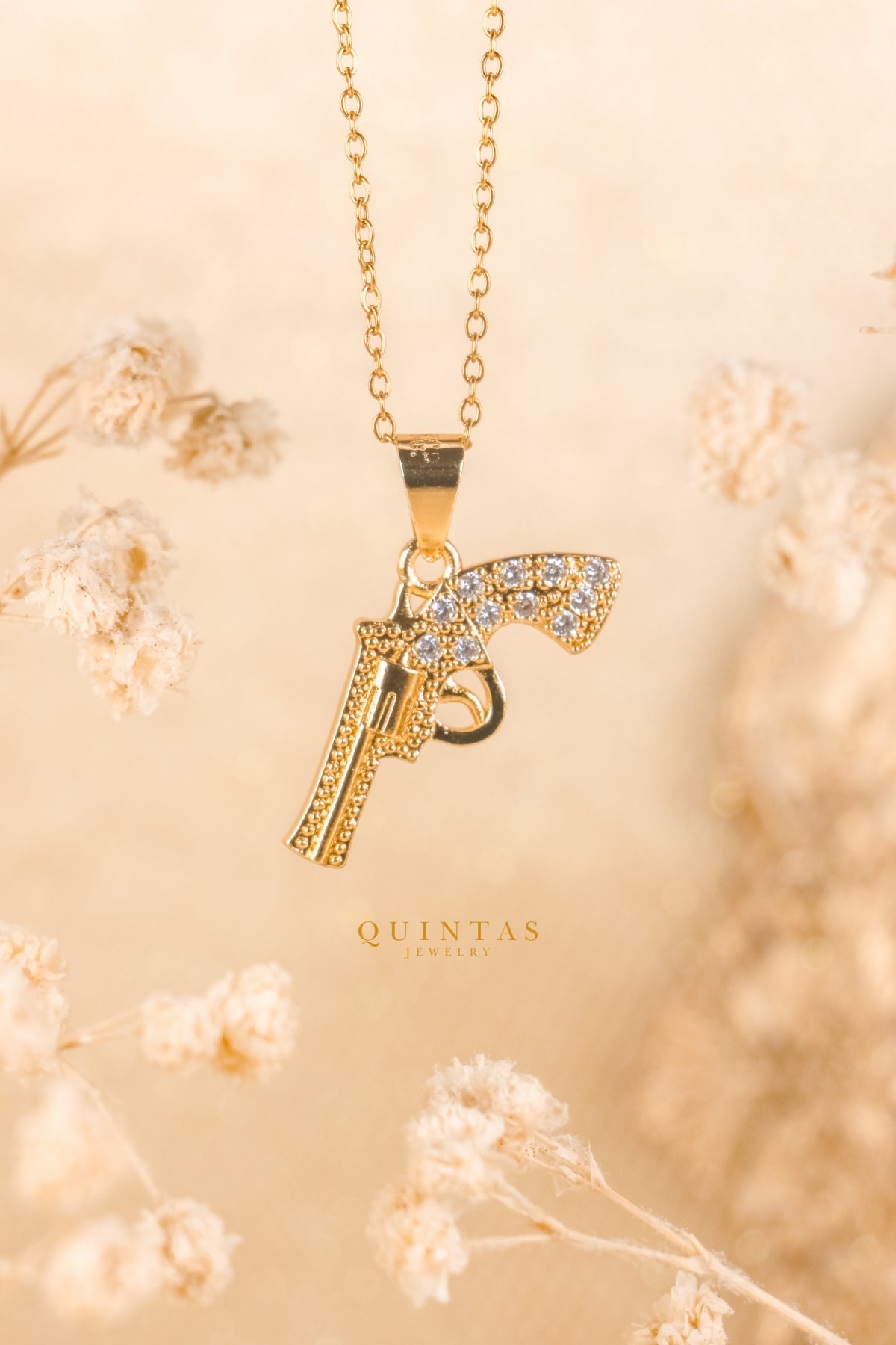 Pistol Charm Necklace