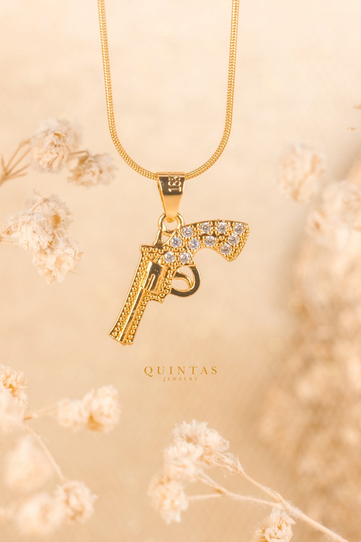 Pistol Charm Necklace