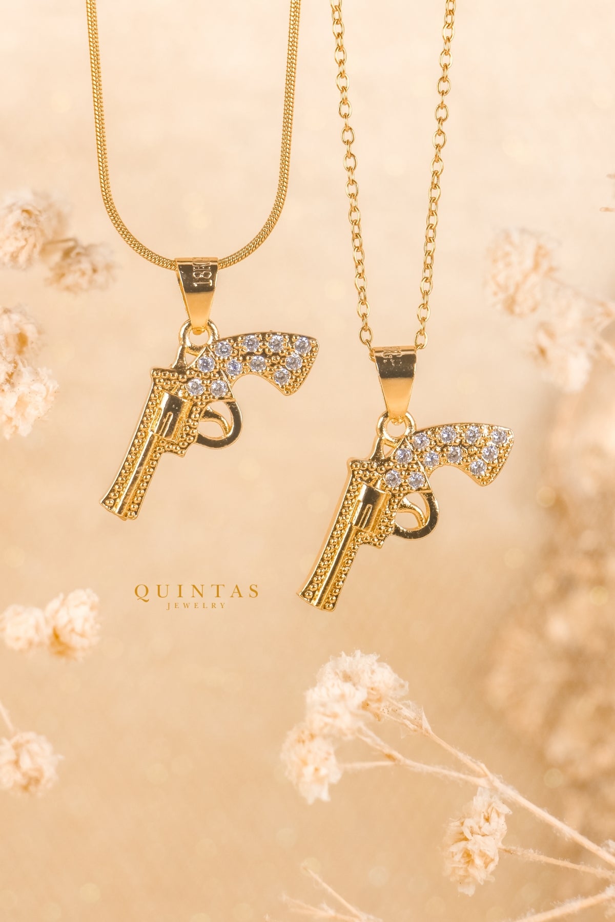 Pistol Charm Necklace