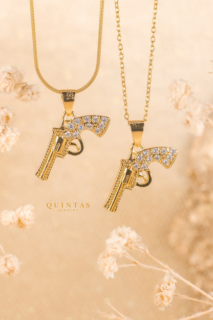 Pistol Charm Necklace